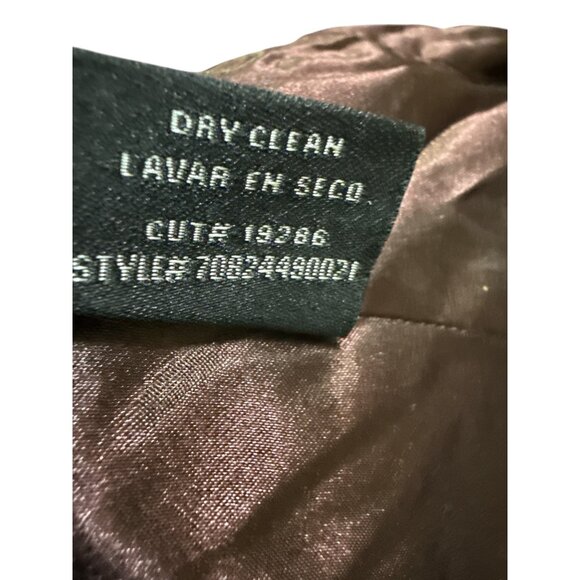 ECI New York Womens Brown Floral Embroidered Silk Blazer Jacket Size 4 Fall EUC - Picture 7 of 7